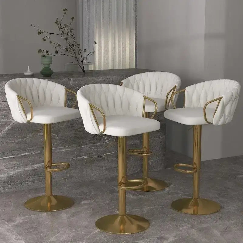 Modern Swivel Counter Height Bar Stools Adjustable Counter Stool With Backs - N/A