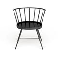 Chaise de salle à manger à dossier bas en métal et bois Truman (lot de 2) par