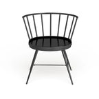 Chaise de salle à manger à dossier bas en métal et bois Truman (lot de 2) par