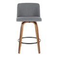 Tabouret de comptoir Vallberga 26 avec repose-pieds rond noir (lot de 2)
