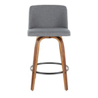 Tabouret de comptoir Vallberga 26 avec repose-pieds rond noir (lot de 2)