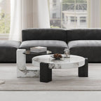 Lot de 2 tables basses gigognes rondes