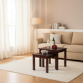 Handmade D-Art Dark Brown Mahogany Nesting Table Set (Indonesia)