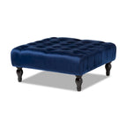 Ottoman de cocktail en velours de transition
