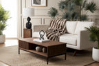 SAFAVIEH Tamayo 2-Door Storage Coffee Table - 43.7 In. W x 21.5 In. D x 15.4 In. H - 44Wx21Dx15H