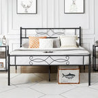 Javlergo Metal Platform Bed Frame with Headboard and Footboard, Under Bed Storage, Mattress Foundation No Box Spring Needed