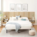 Render Wall Mount King Headboard and Modern Nightstands