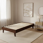 Yaheetech Wood Bed Frame Wooden Platform Bed Frame with Wood Slat Support
