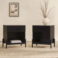 Tables de chevet modernes à tiroirs cannelés (lot de 2)