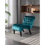 Chaise d'appoint sans accoudoirs en velours, chaise slipper capitonnée, chaise d'appoint, chaise longue