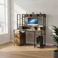 PAKASEPT 55 Computer Desk with Hutch and Storage Shelf