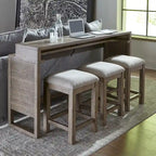 Ensemble table et tabourets de bar 4 pièces Dusty Taupe
