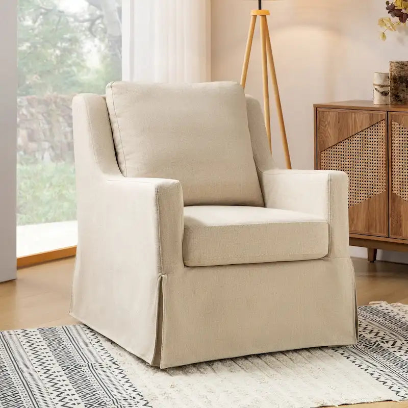 Fauteuil pivotant à bascule Stan Farmhouse avec housse par